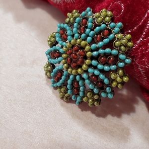 😀 UNBRANDED Ring Bohemian flower goldtone artsy